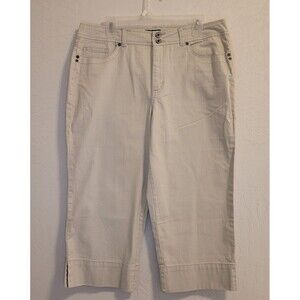 SONOMA Woman's Life + Style Size 14 Capris 5 Pocket Stretch Beige Pants NWT
